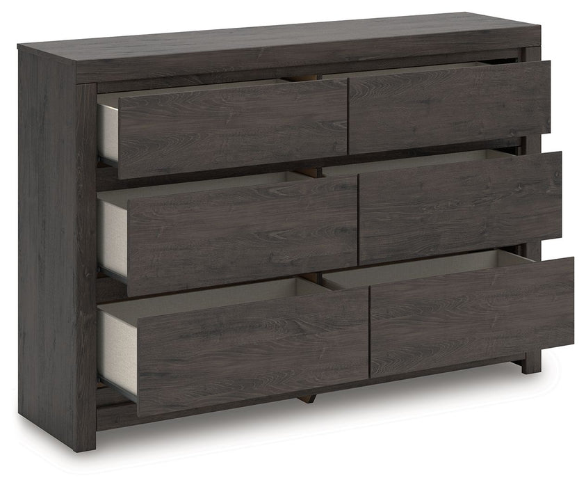 Fraluna - Six Drawer Dresser - Charcoal – Dressers by Signature Design by Ashley® at Furniture Wholesale Plus , Nashville furniture store