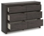Fraluna - Six Drawer Dresser - Charcoal – Dressers by Signature Design by Ashley® at Furniture Wholesale Plus , Nashville furniture store