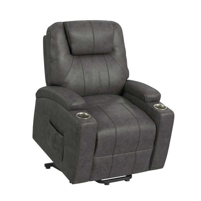 Kenmore - P1 Lift Chair With Heat Massage - Simba Dark Gray – Lift Chairs by Elements International at Furniture Wholesale Plus , Nashville furniture store