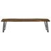 Neve - Live Edge Wood Dining Bench Hairpin Legs - Gray Sheesham – Dining Benches by CoasterEssence at Furniture Wholesale Plus , Nashville furniture store