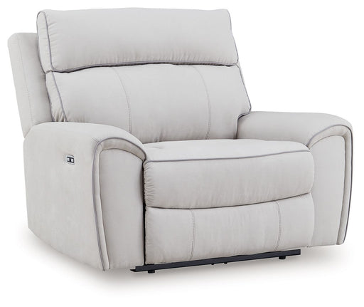 Social Pointe - Power Recliner / Adjustable Headrest - Pearl / Ash – Reclining Chairs by Signature Design by Ashley® at Furniture Wholesale Plus , Nashville furniture store