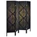 Haidera - 4-Panel Room Divider Folding Screen - Black Damask - Premium Room Dividers from CoasterEveryday - Just $189! Shop now at Furniture Wholesale Plus  We are the best furniture store in Nashville, Hendersonville, Goodlettsville, Madison, Antioch, Mount Juliet, Lebanon, Gallatin, Springfield, Murfreesboro, Franklin, Brentwood