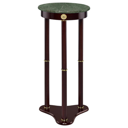 Edite - Round Marble Top Accent Side Table - Merlot – Side Tables by CoasterEveryday at Furniture Wholesale Plus , Nashville furniture store