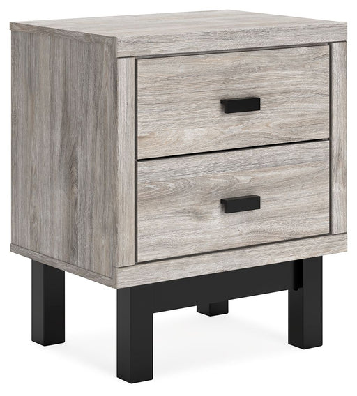 Vessalli - Black / Gray - Two Drawer Nightstand - Premium Accent Nightstands from Signature Design by Ashley® - Just $248! Shop now at Furniture Wholesale Plus  We are the best furniture store in Nashville, Hendersonville, Goodlettsville, Madison, Antioch, Mount Juliet, Lebanon, Gallatin, Springfield, Murfreesboro, Franklin, Brentwood