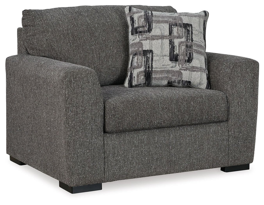 Gardiner - 2 Pc. - Chair And A Half, Ottoman - Pewter – Stationary Chair & Ottoman by Signature Design by Ashley® at Furniture Wholesale Plus , Nashville furniture store