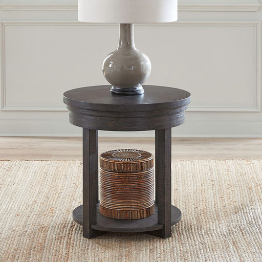 Weston - Round End Table - Peppercorn – End Tables by Liberty Furniture at Furniture Wholesale Plus , Nashville furniture store