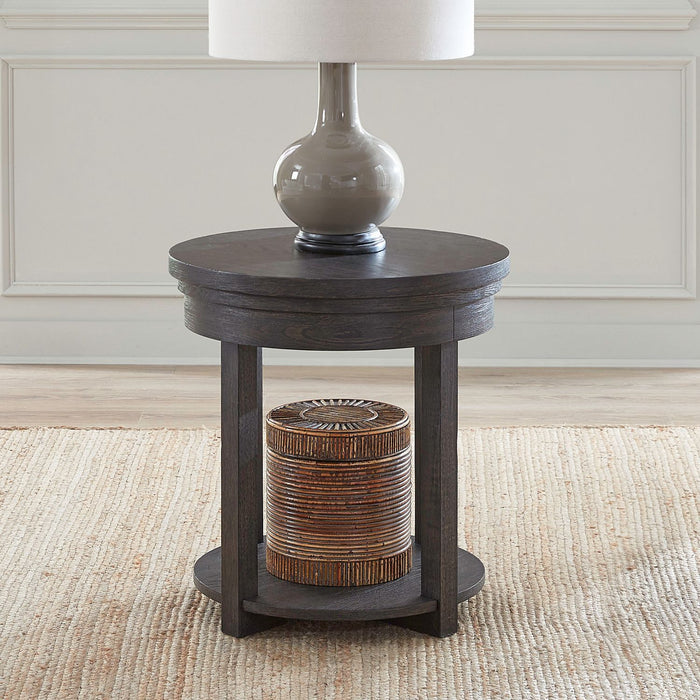 Weston - Round End Table - Peppercorn – End Tables by Liberty Furniture at Furniture Wholesale Plus , Nashville furniture store