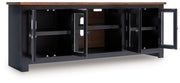 Wildenauer - XL TV Stand With Fireplace Option - Brown / Black – TV Stands by Signature Design by Ashley® at Furniture Wholesale Plus , Nashville furniture store