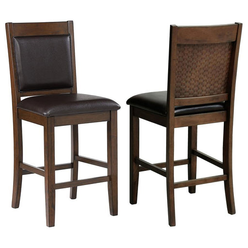 Dewey - Upholstered Counter Chair (Set of 2) - Walnut - Premium Stool Sets from CoasterEssence - Just $259! Shop now at Furniture Wholesale Plus  We are the best furniture store in Nashville, Hendersonville, Goodlettsville, Madison, Antioch, Mount Juliet, Lebanon, Gallatin, Springfield, Murfreesboro, Franklin, Brentwood