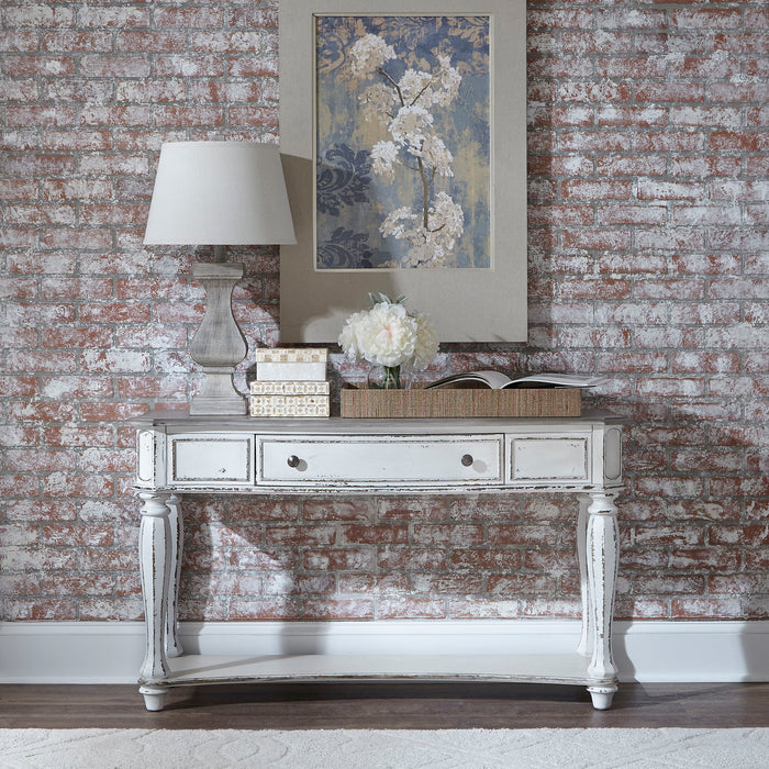 Magnolia Manor - Sofa Table - Antique White – Sofa Tables by Liberty Furniture at Furniture Wholesale Plus , Nashville furniture store