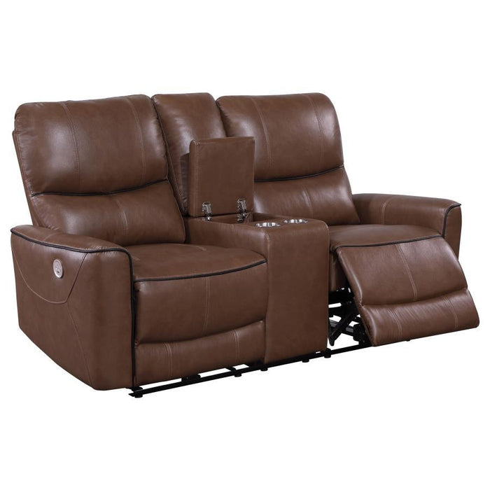 Greenfield - Upholstered Power Reclining Loveseat – Reclining Loveseats by Coaster Fine Furniture at Furniture Wholesale Plus , Nashville furniture store