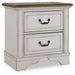 Blendon - Two Drawer Night Stand - Two-tone – Accent Nightstands by Signature Design by Ashley® at Furniture Wholesale Plus , Nashville furniture store