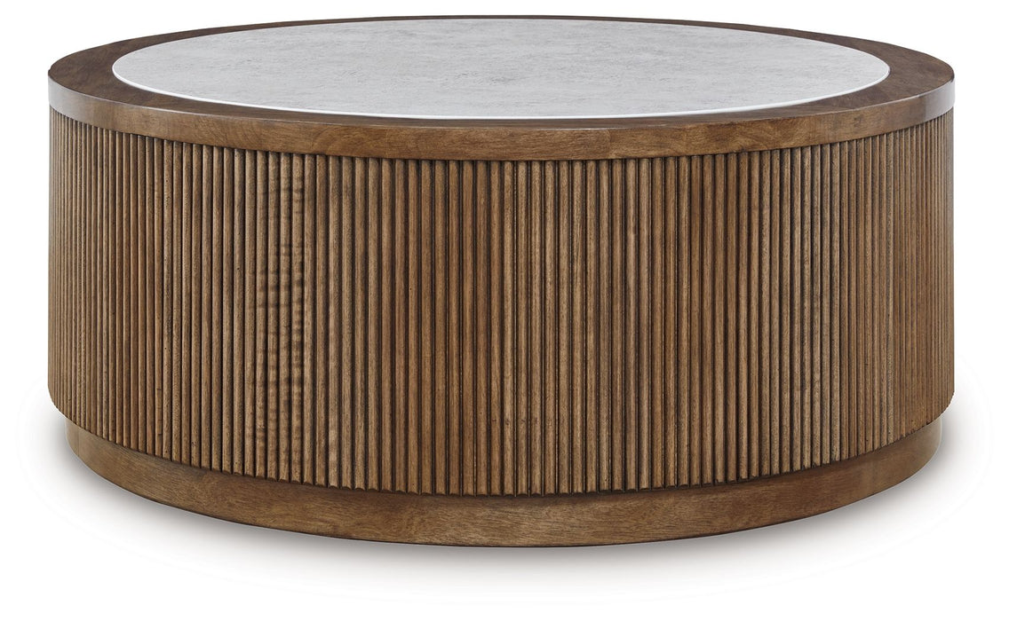 Hadonna - Round Table – End Tables by Signature Design by Ashley® at Furniture Wholesale Plus , Nashville furniture store