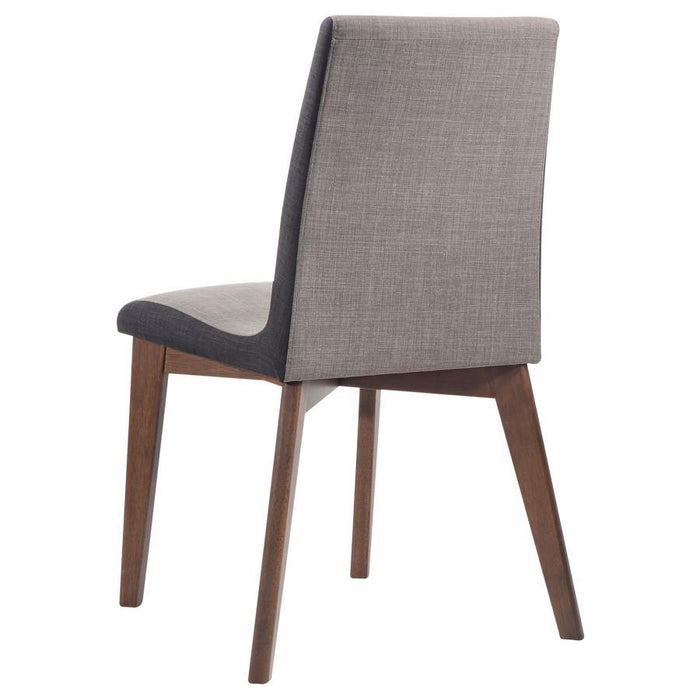 Redbridge - Upholstered Dining Side Chair (Set of 2) - Natural Walnut – Chair Sets by CoasterEveryday at Furniture Wholesale Plus , Nashville furniture store