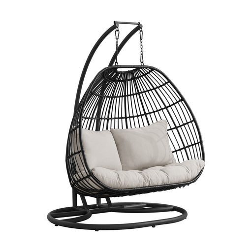 Playa - Double Swing Chair Complete - Dark Gray – Patio Swings by Elements International at Furniture Wholesale Plus , Nashville furniture store