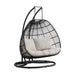 Playa - Double Swing Chair Complete - Dark Gray – Patio Swings by Elements International at Furniture Wholesale Plus , Nashville furniture store