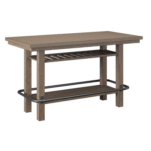 Benton - Bar Height Trestle Table - Brown / Dark - Premium Bar Tables from Emerald Home - Just $849! Shop now at Furniture Wholesale Plus  We are the best furniture store in Nashville, Hendersonville, Goodlettsville, Madison, Antioch, Mount Juliet, Lebanon, Gallatin, Springfield, Murfreesboro, Franklin, Brentwood