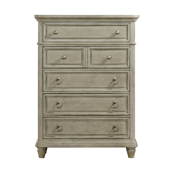 Whit-Ash - 5-Drawer Chest - Light Gray – Accent Chests by Elements International at Furniture Wholesale Plus , Nashville furniture store