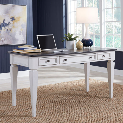Allyson Park - Writing Desk - Wirebrushed White / Charcoal – Writing Desks by Liberty Furniture at Furniture Wholesale Plus , Nashville furniture store