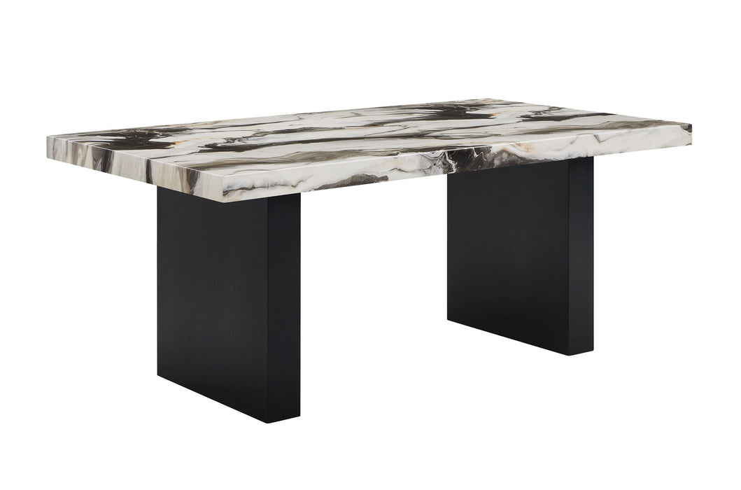 Vega - Faux Marble Dining Table - White / Black – Dining Tables by Crown Mark at Furniture Wholesale Plus , Nashville furniture store