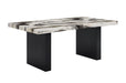 Vega - Faux Marble Dining Table - White / Black – Dining Tables by Crown Mark at Furniture Wholesale Plus , Nashville furniture store