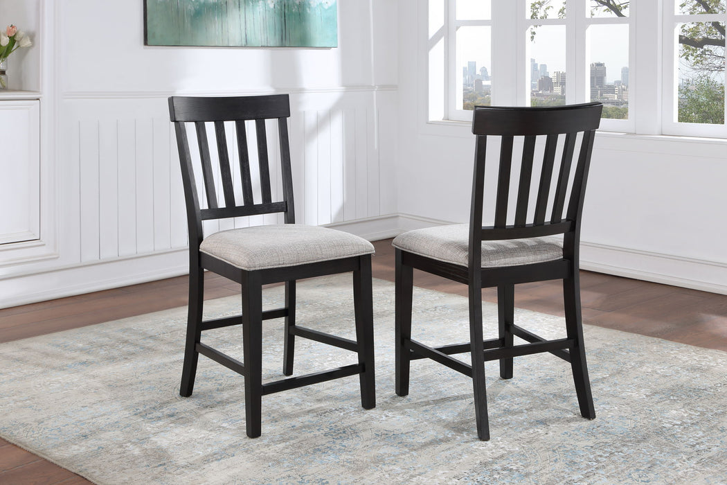 Halle - Counter Chair (Set of 2) - Dark Brown – Chair Sets by Steve Silver Furniture at Furniture Wholesale Plus , Nashville furniture store