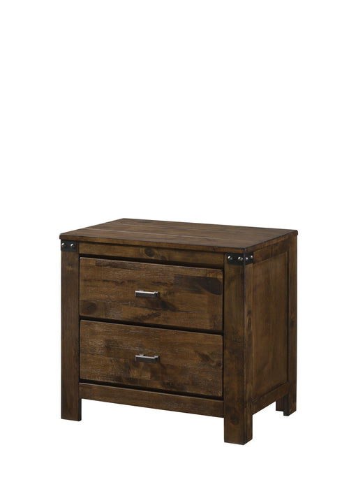 Curtis - Nightstand - Dark Oak – Accent Nightstands by Crown Mark at Furniture Wholesale Plus , Nashville furniture store