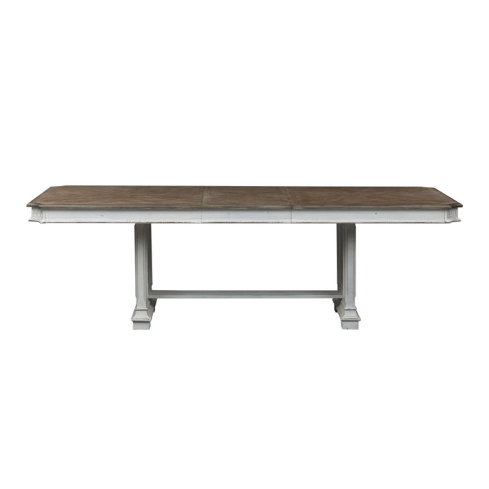 Abbey Park - Trestle Table - Antique White – Dining Tables by Liberty Furniture at Furniture Wholesale Plus , Nashville furniture store