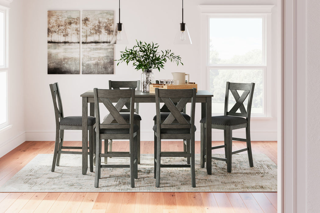 Caitbrook - Gray - Rect Drm Counter Table Set (Set of 7) - Premium 7 Piece Dining Room Sets from Signature Design by Ashley® - Just $848! Shop now at Furniture Wholesale Plus  We are the best furniture store in Nashville, Hendersonville, Goodlettsville, Madison, Antioch, Mount Juliet, Lebanon, Gallatin, Springfield, Murfreesboro, Franklin, Brentwood