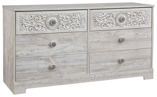 Paxberry - Six Drawer Dresser - Vinyl-Wrapped - Whitewash – Dressers by Signature Design by Ashley® at Furniture Wholesale Plus , Nashville furniture store