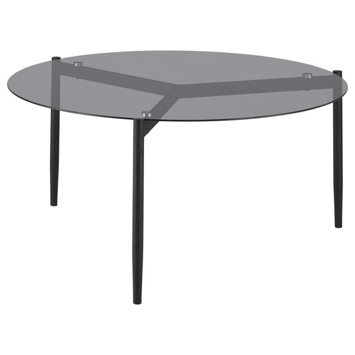 Rosalie - Round Smoked Glass Top Table – End Tables by CoasterEveryday at Furniture Wholesale Plus , Nashville furniture store