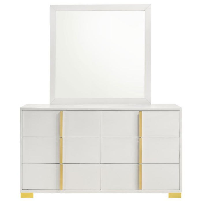 Marceline - 6-Drawer Dresser With Mirror – Dresser & Mirror by Coaster Fine Furniture at Furniture Wholesale Plus , Nashville furniture store