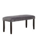 Napoli - Velvet Dining Bench - Gray – Dining Benches by Steve Silver Furniture at Furniture Wholesale Plus , Nashville furniture store