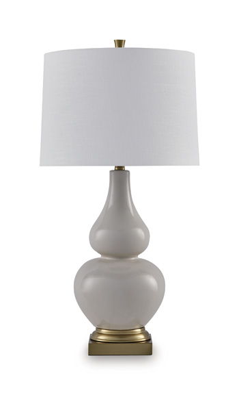 Weswick - Ceramic Table Lamp - Cream / Gold Finish – Table Lamps by Signature Design by Ashley® at Furniture Wholesale Plus , Nashville furniture store