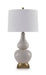 Weswick - Ceramic Table Lamp - Cream / Gold Finish – Table Lamps by Signature Design by Ashley® at Furniture Wholesale Plus , Nashville furniture store
