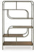 Jaddon - Bookcase - Brown / Antique Silver – Etageres by Signature Design by Ashley® at Furniture Wholesale Plus , Nashville furniture store
