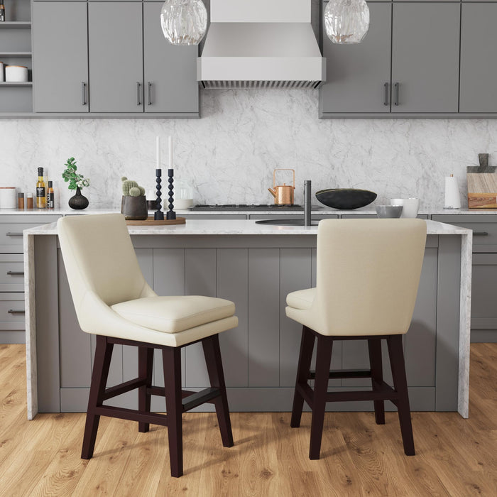 Villanova - Swivel PU Counter Stool (Set of 2) – Stool Sets by Elements International at Furniture Wholesale Plus , Nashville furniture store