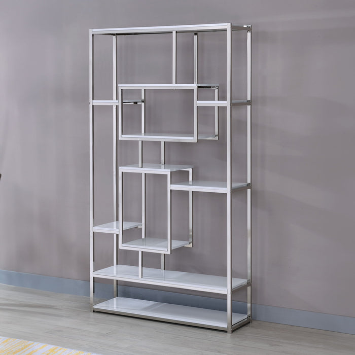 Alize - Bookcase - White – Standard Bookcases by Steve Silver Furniture at Furniture Wholesale Plus , Nashville furniture store