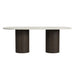 Sylvie - Oval Dining Table With Faux Marble Top – Dining Tables by Elements International at Furniture Wholesale Plus , Nashville furniture store