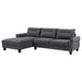 Caspian - Upholstered Curved Arm Chaise Sectional Sofa – Stationary Sectionals by Coaster Fine Furniture at Furniture Wholesale Plus , Nashville furniture store
