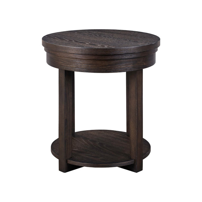 Weston - Round End Table - Peppercorn – End Tables by Liberty Furniture at Furniture Wholesale Plus , Nashville furniture store