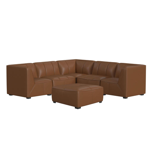 Blake - Modular 6 Piece Living Room Set - Pebble Tan – 2 Piece Living Room Sets by Elements International at Furniture Wholesale Plus , Nashville furniture store