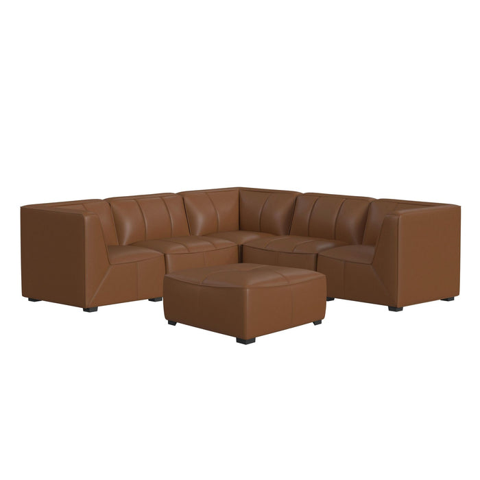 Blake - Modular 6 Piece Living Room Set - Pebble Tan – 2 Piece Living Room Sets by Elements International at Furniture Wholesale Plus , Nashville furniture store