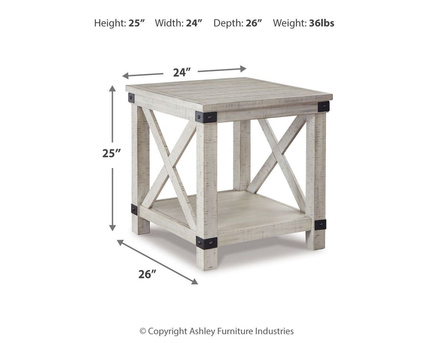 Carynhurst - Rectangular End Table - Whitewash – End Tables by Signature Design by Ashley® at Furniture Wholesale Plus , Nashville furniture store
