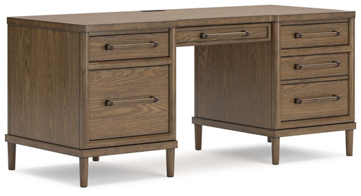 Roanhowe - Brown - Home Office Desk - Premium Writing Desks from Signature Design by Ashley® - Just $888! Shop now at Furniture Wholesale Plus  We are the best furniture store in Nashville, Hendersonville, Goodlettsville, Madison, Antioch, Mount Juliet, Lebanon, Gallatin, Springfield, Murfreesboro, Franklin, Brentwood