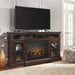 Roddinton - 2 Pc. - 74" TV Stand with Electric Infrared Fireplace Insert - Dark Brown – Fireplace TV Stands by Signature Design by Ashley® at Furniture Wholesale Plus , Nashville furniture store