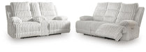 Rhines Falls - 2 Pc. - Power Reclining Sofa And Loveseat - Alloy – Reclining Sofas & Loveseats by Signature Design by Ashley® at Furniture Wholesale Plus , Nashville furniture store
