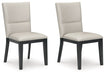 Glinari - Dining Upholstered Side Chair (Set of 2) - Taupe / Black – Chair Sets by Signature Design by Ashley® at Furniture Wholesale Plus , Nashville furniture store