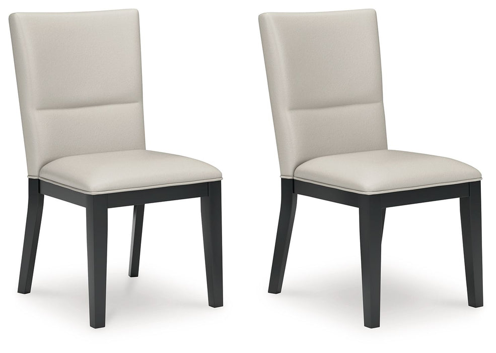 Glinari - Dining Upholstered Side Chair (Set of 2) - Taupe / Black – Chair Sets by Signature Design by Ashley® at Furniture Wholesale Plus , Nashville furniture store