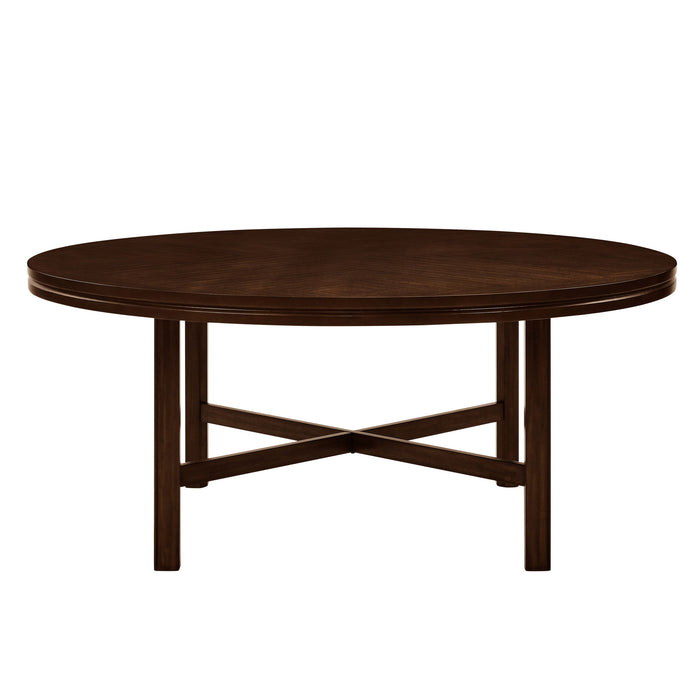 Hartford - Round Dining Table - Dark Brown – Dining Tables by Steve Silver Furniture at Furniture Wholesale Plus , Nashville furniture store